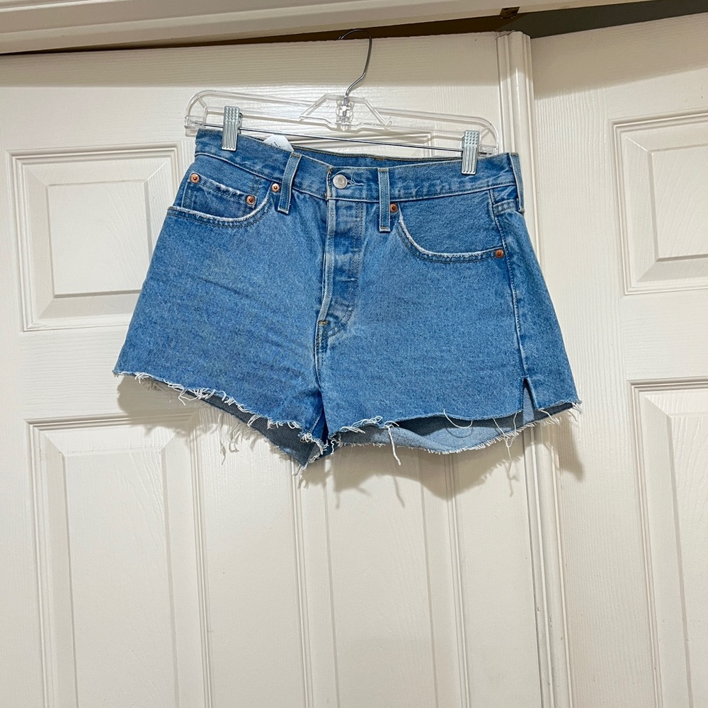 Levi's® 501 Original light wash blue Denim Short ‎ jeans shorts size 27 classic